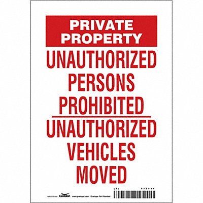 Safety Sign 10 in x 7 in Vinyl