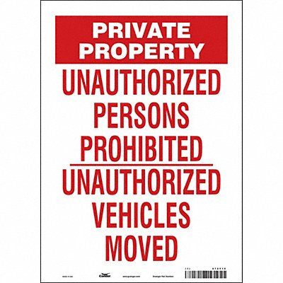 Safety Sign 14 in x 10 in Vinyl