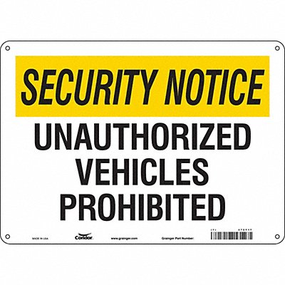 Safety Sign 10 in x 14 in Aluminum