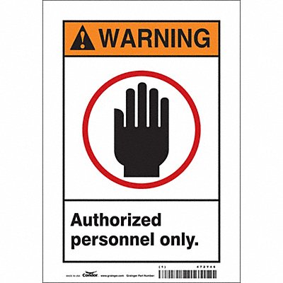 Safety Sign 10 in x 7 in Vinyl