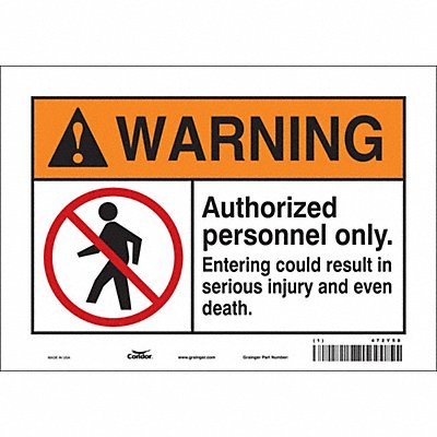 Safety Sign 7 in x 10 in Vinyl