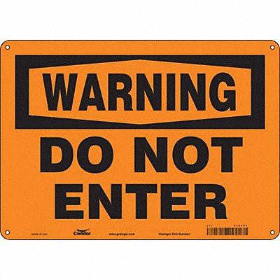 Safety Sign 10 in x 14 in Polyethylene