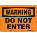 Safety Sign 10 in x 14 in Polyethylene