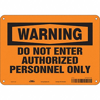 Safety Sign 7 inx10 in Polyethylene