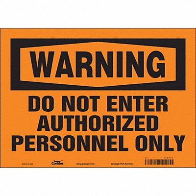 Safety Sign 10 in x 14 in Vinyl