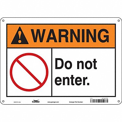 Safety Sign 10 in x 14 in Aluminum