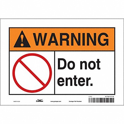 Safety Sign 7 in x 10 in Vinyl