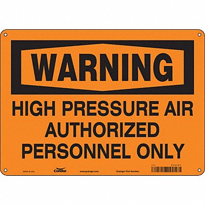 Safety Sign 10 in x 14 in Aluminum