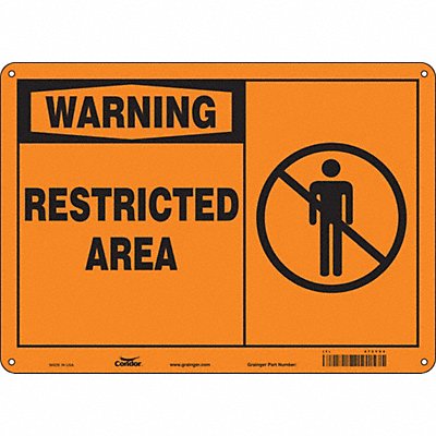 Safety Sign 10 in x 14 in Aluminum