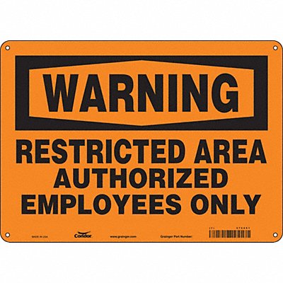 Safety Sign 10 inx14 in Aluminum