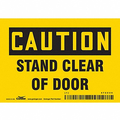 Safety Sign 3 1/2 in x 5 in Vinyl
