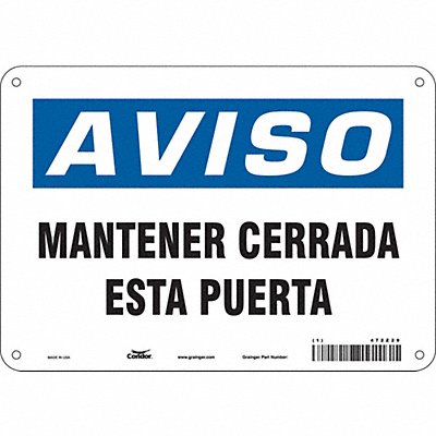 Safety Sign 7 in x 10 in Aluminum