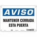 Safety Sign 7 in x 10 in Polyethylene