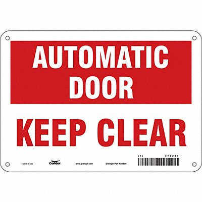 Safety Sign 7 in x 10 in Aluminum