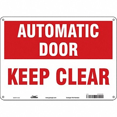 Safety Sign 10 in x 14 in Polyethylene