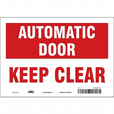 Safety Sign 7 in x 10 in Vinyl
