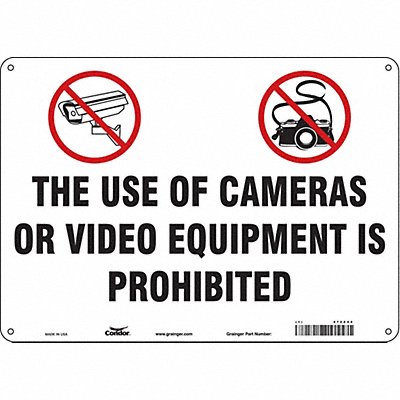 Safety Sign 10 in x 14 in Aluminum