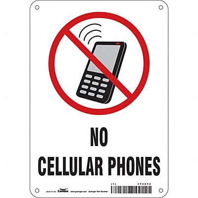 Safety Sign 10 in x 7 in Polyethylene