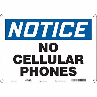 Safety Sign 10 in x 14 in Aluminum
