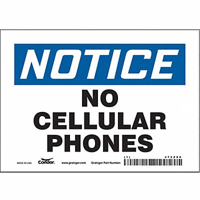 Safety Sign 5 in x 7 in Vinyl