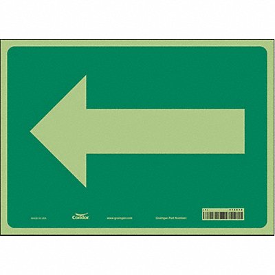 Safety Sign 10 in x 14 in Glow Vinyl