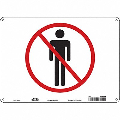 Safety Sign 10 in x 14 in Aluminum