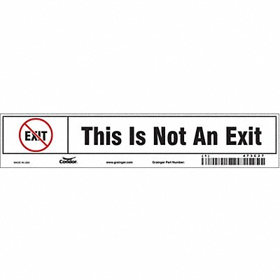 Safety Sign 1 3/4 in x 9 in Vinyl