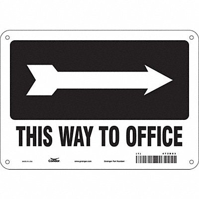 Safety Sign 7 in x 10 in Polyethylene