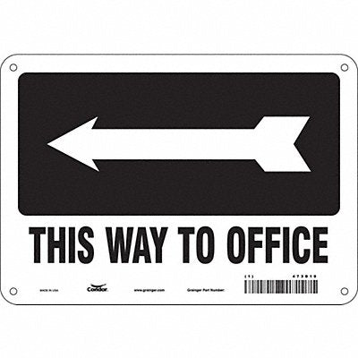 Safety Sign 7 in x 10 in Aluminum