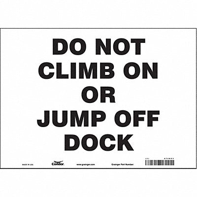 Safety Sign 10 inx14 in Vinyl
