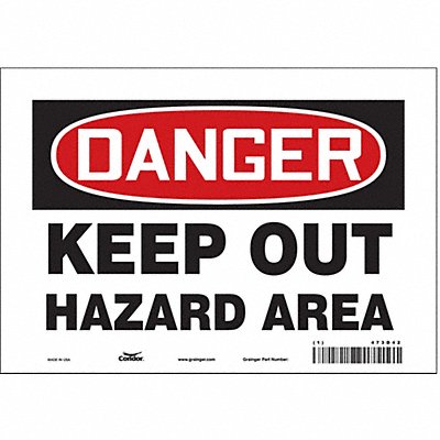 Safety Sign 7 in x 10 in Vinyl