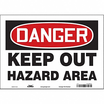 Safety Sign 10 in x 14 in Vinyl
