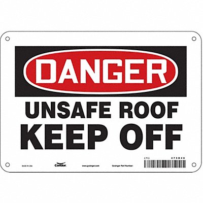 Safety Sign 7 inx10 in Polyethylene