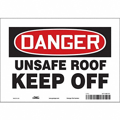 Safety Sign 7 in x 10 in Vinyl