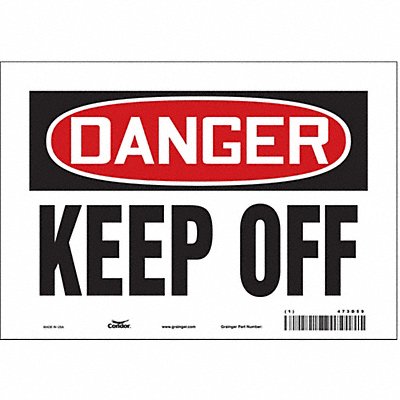 Safety Sign 7 in x 10 in Vinyl