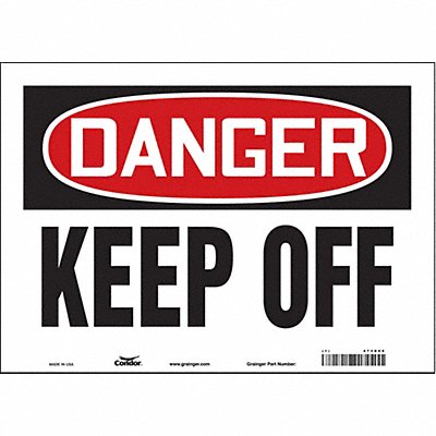 Safety Sign 10 inx14 in Vinyl