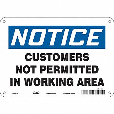 Safety Sign 7 in x 10 in Aluminum