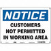 Safety Sign 10 inx14 in Polyethylene