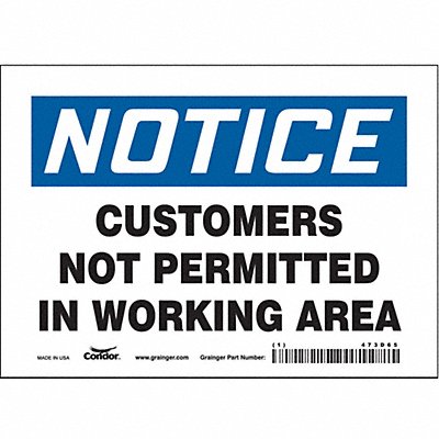 Safety Sign 5 inx7 in Vinyl