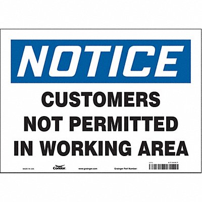 Safety Sign 10 in x 14 in Vinyl