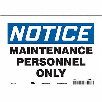Safety Sign 7 inx10 in Vinyl