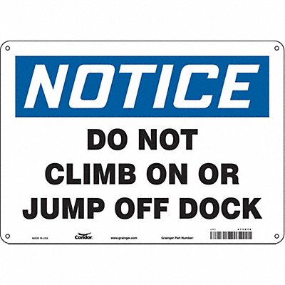 Safety Sign 10 inx14 in Aluminum