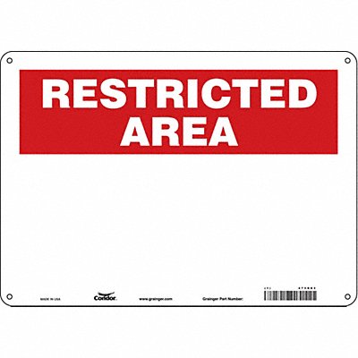 Safety Sign 10 in x 14 in Aluminum