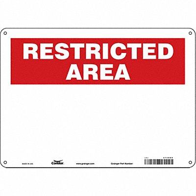 Safety Sign 10 inx14 in Polyethylene