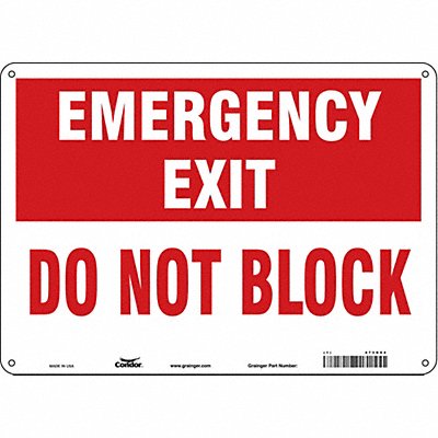Safety Sign 10 in x 14 in Aluminum