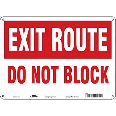 Safety Sign 10 in x 14 in Aluminum