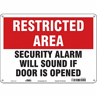Safety Sign 10 in x 14 in Aluminum