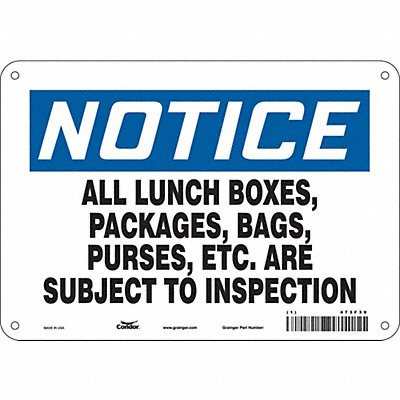 Safety Sign 7 in x 10 in Aluminum