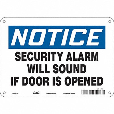 Safety Sign 7 in x 10 in Polyethylene