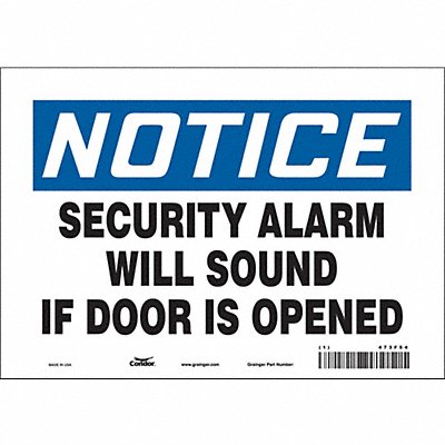 Safety Sign 7 in x 10 in Vinyl
